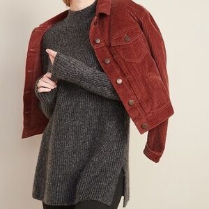 Old Navy Cozy Textured Tunic Gray Sweater
